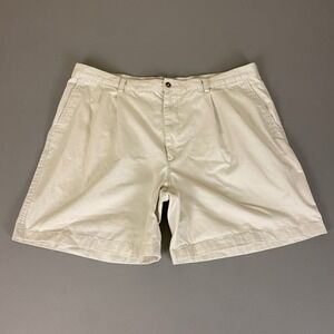 Haggar EZ's Shorts Men's (Fit Size 40) Beige Pleated Cotton‎ Blend Casual